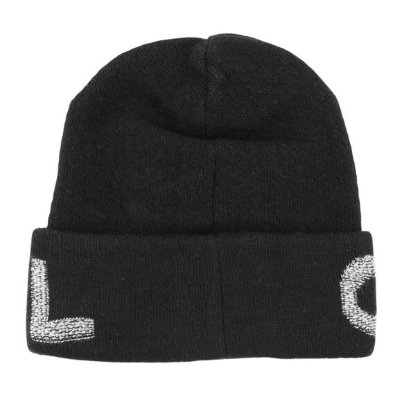 CHANEL Logo knit hat Wool 70%/Cashmere30% Black/Gray - Picture 4 of 10